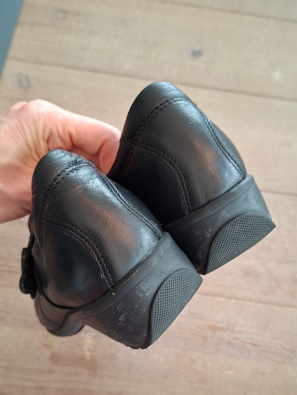 Dromedaris Classic Black Leather Quality Blanket-stitch Mary Jane Flats (EU 37) - Picture 7 of 8